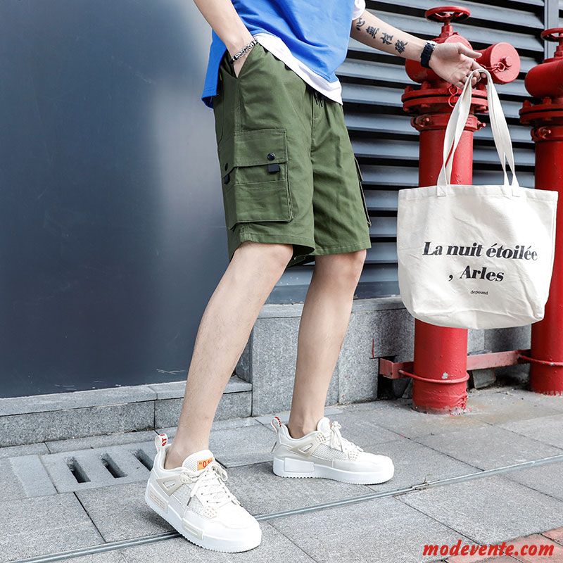 Shorts Homme Tendance Mode Cargo Confortable Pantalon Cargo Baggy Rouge