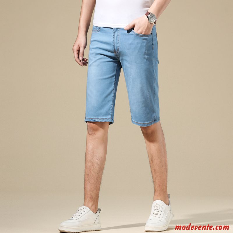 Shorts Homme Été Jeunesse Denim Légère Ultra Tendance Bleu Marin