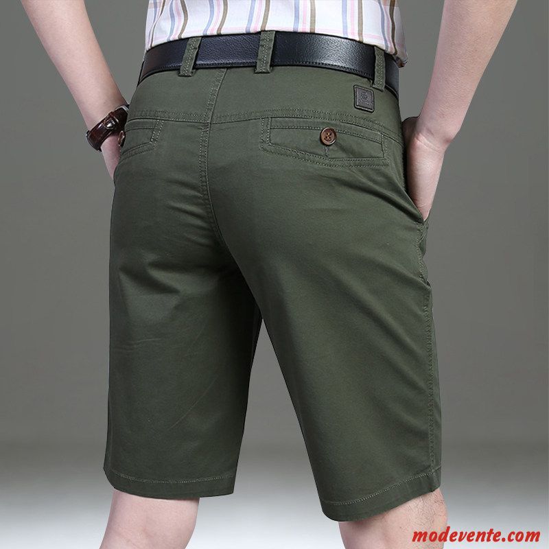 Shorts Homme Été Mode Pantalons Septième Pantalon Jeunesse Middle Waisted Vert