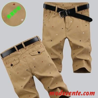 Shorts Homme Été Pantalons Tendance Légère Coton Bio Septième Pantalon Noir