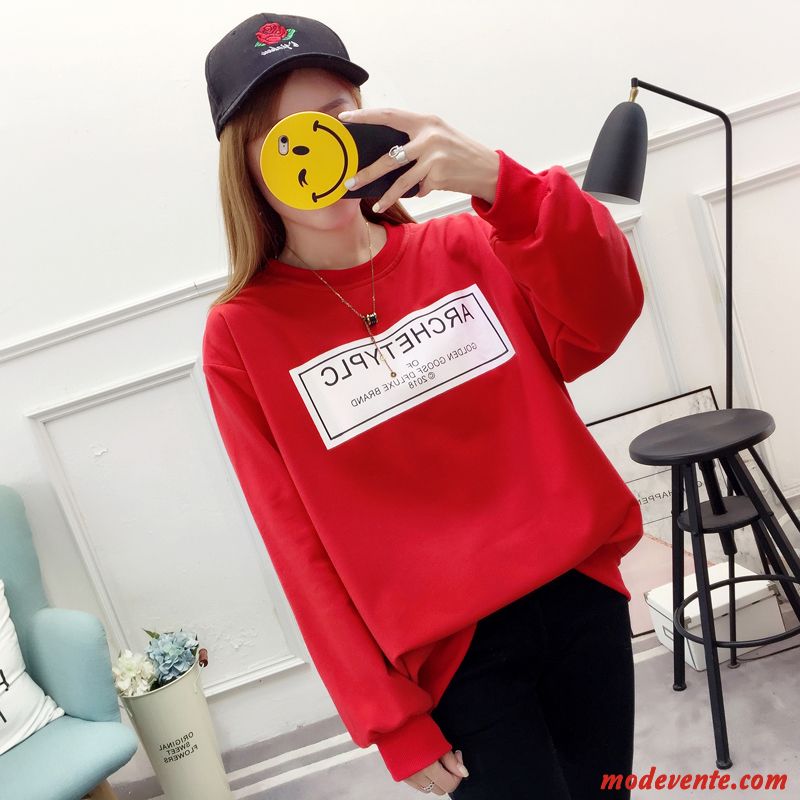 Sweat À Capuche Femme Grande Taille Graisse Manteau Baggy Hoodies Légère Rouge