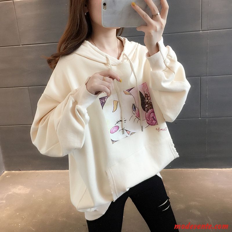 Sweat À Capuche Femme L'automne Longues Une Veste Légère Tendance Baggy Rouge Violet