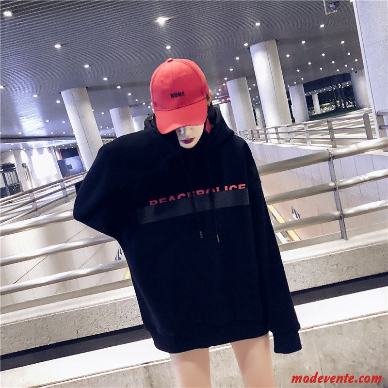 Sweat À Capuche Femme Légère Hoodies Baggy Longues Printemps L'automne Rouge