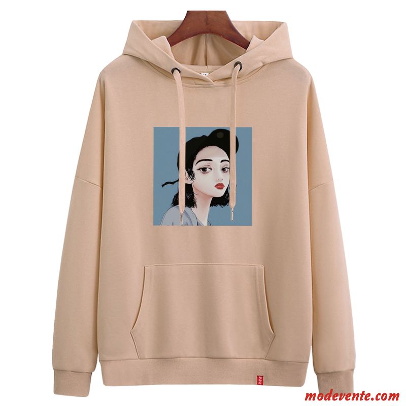 Sweat À Capuche Femme Légère Longues Tendance Une Veste Baggy Manteau Rouge