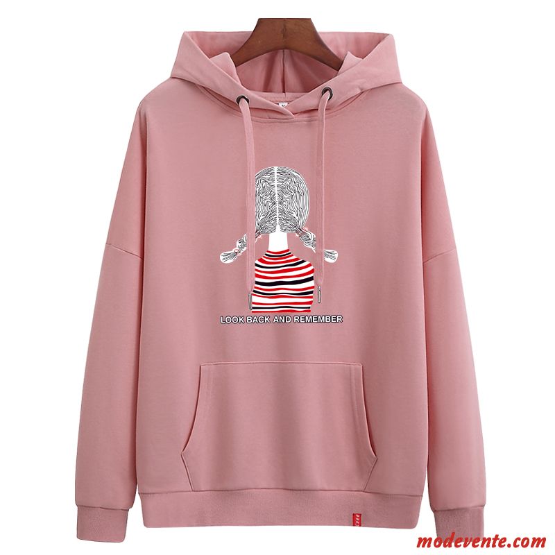 Sweat À Capuche Femme Légère Longues Tendance Une Veste Baggy Manteau Rouge