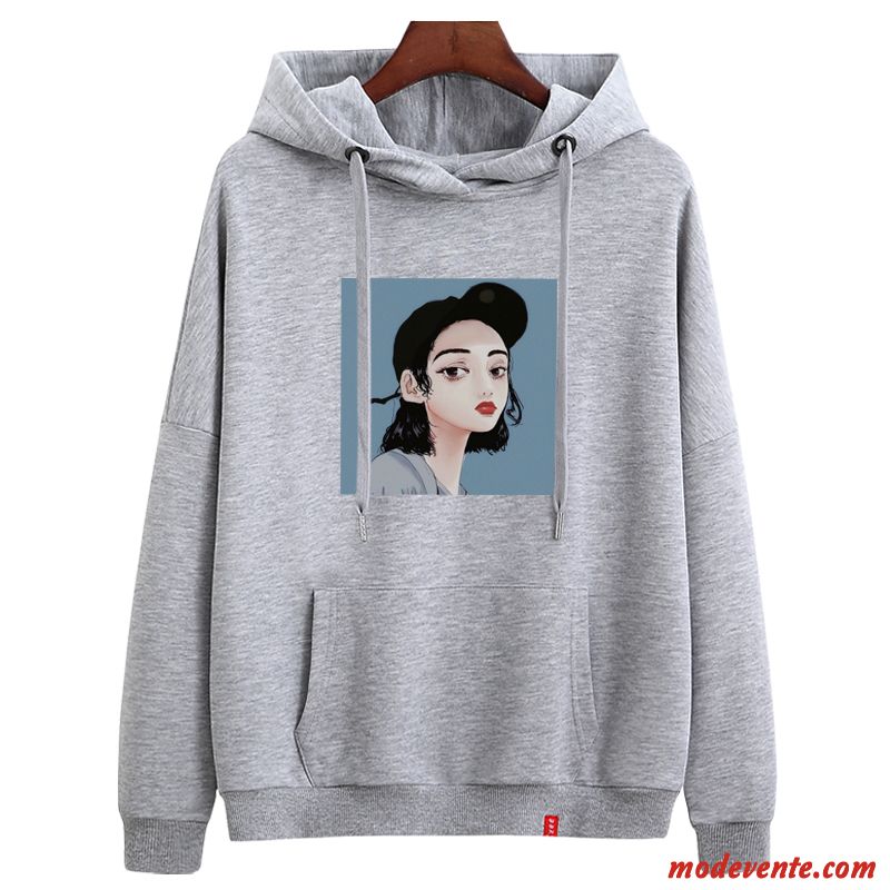 Sweat À Capuche Femme Légère Longues Tendance Une Veste Baggy Manteau Rouge