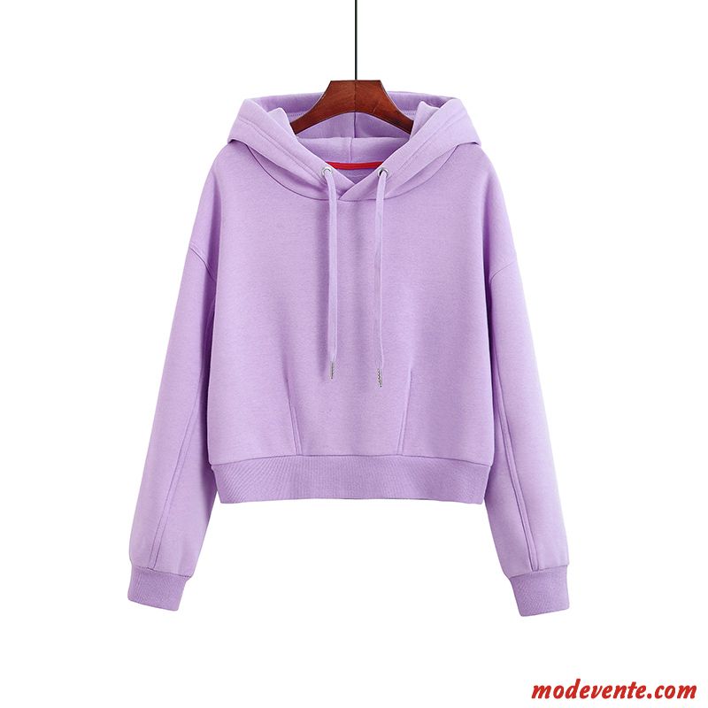 Sweat À Capuche Femme Légère Une Veste Tendance Hoodies L'automne Longues Violet