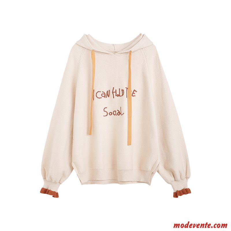 Sweat À Capuche Femme Mince Doux Longues Mode Une Veste Baggy Rose