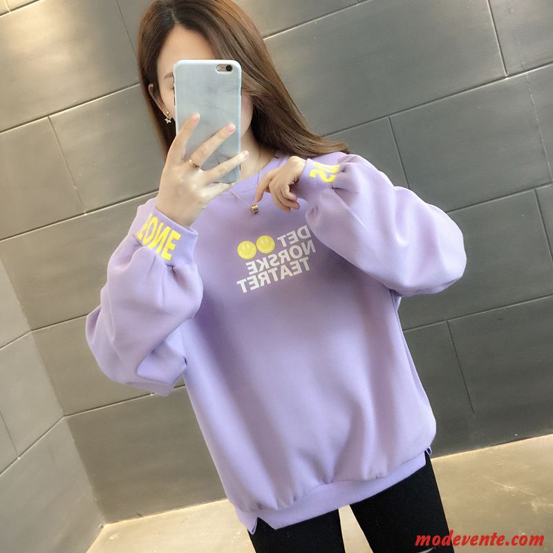 Sweat À Capuche Femme Printemps Hoodies Légère L'automne Une Veste Dame Blanc Violet