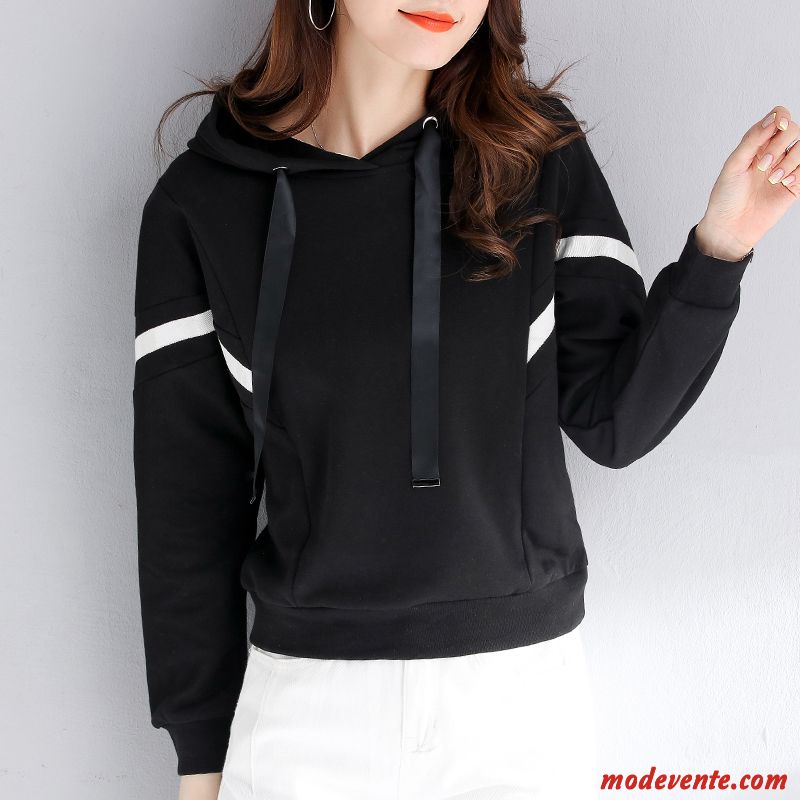 Sweat À Capuche Femme Printemps Une Veste Hoodies Manteau L'automne Tendance Pure Blanc