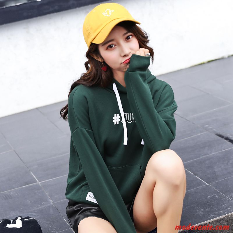 Sweat À Capuche Femme Une Veste Baggy Tendance Hoodies L'automne Longues Blanc