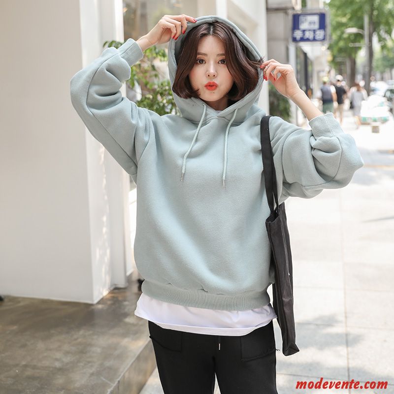 Sweat À Capuche Femme Une Veste Longues Ultra Légère Étudiant Hoodies Pure Rouge