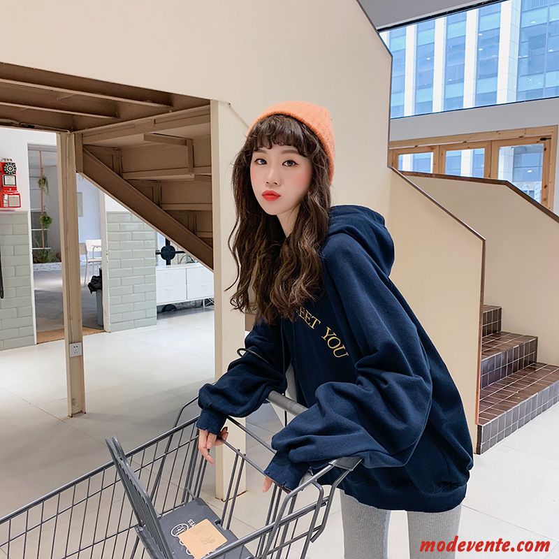 Sweat À Capuche Femme Étudiant Longues Hoodies Pullovers Une Veste Baggy Jaune