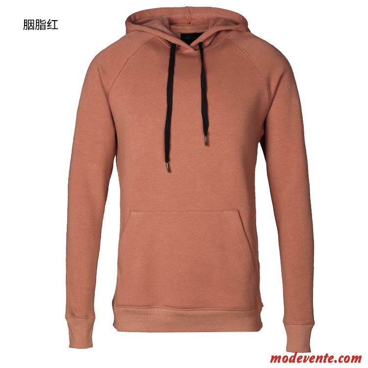 Sweat À Capuche Homme Coton Bio Pullovers Tendance Épaissir L'automne Manteau Gris