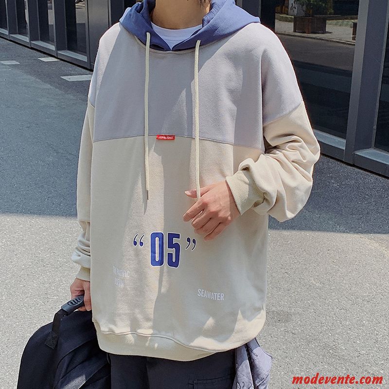 Sweat À Capuche Homme Fantaisie Tendance L'automne Légère Printemps Longues Bleu