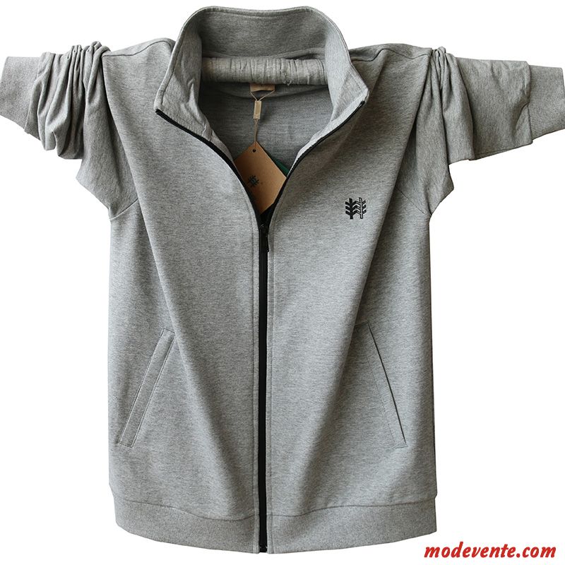 Sweat À Capuche Homme Jeunesse L'automne Décontractée Grande Taille Tendance Sport Gris Clair