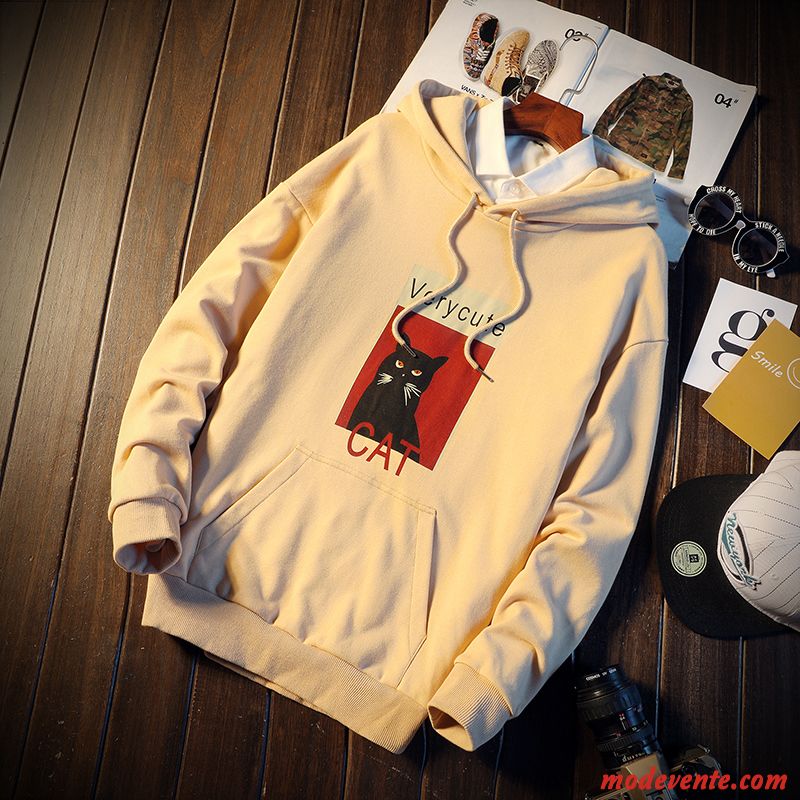 Sweat À Capuche Homme Longues Baggy Sport Étudiant L'automne Tendance