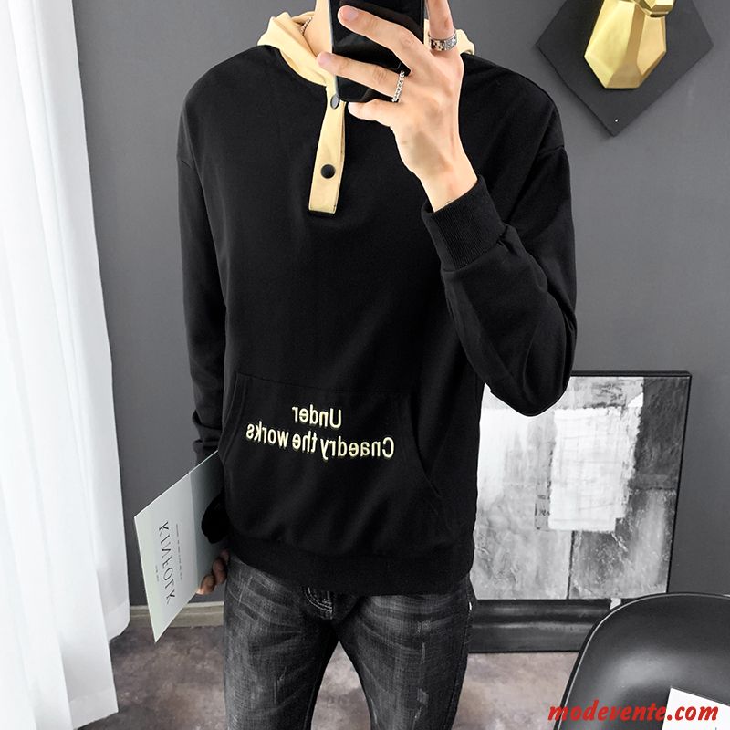 Sweat À Capuche Homme Pullovers Kaki Tendance Les Adolescents Beau Une Veste