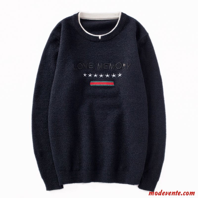 Sweat À Capuche Homme Tendance T-shirt Long Une Veste Leggings L'automne Col Rond Noir