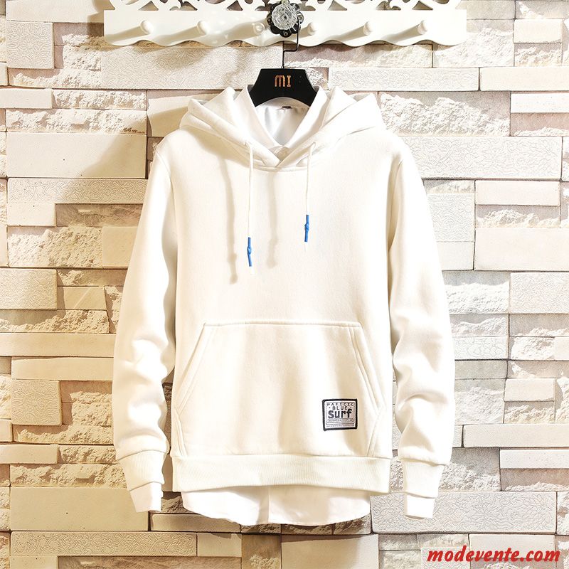 Sweat À Capuche Homme Une Veste L'automne Étudiant Printemps Manteau Baggy Gris