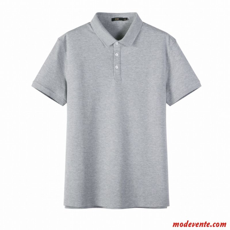 T-shirt Homme Décontractée De Travail Polo Demi Manche Une Veste Courte Vert