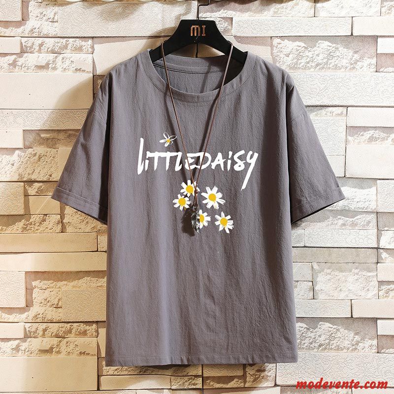 T-shirt Homme Rétro Tendance Manche Gras Ultra Courte Vert