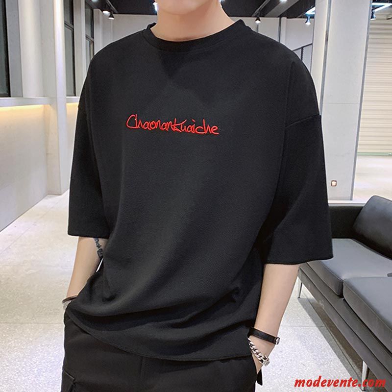 T-shirt Homme Tendance Été Demi Manche Courte Bleu