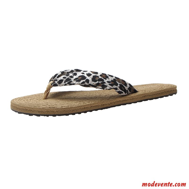 Tongs Femme Mode Semelle Doux Vacances Plage Outwear Antidérapant Noir