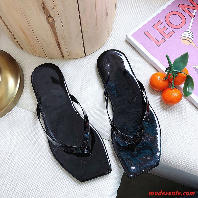 Tongs Femme Outwear Tongs Chaussons Plates Mode Tous Les Assortis Tendance Couleurs De Bonbons Vert