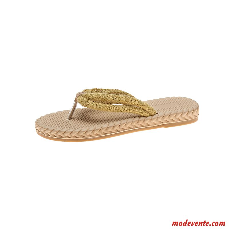 Tongs Femme Plage Sandales Mode Outwear Étudiant Tendance Noir