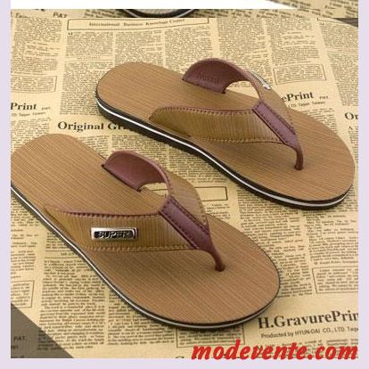 Tongs Homme Plage Grain De Bois Flats Tongs Chaussons Antidérapant Sandales