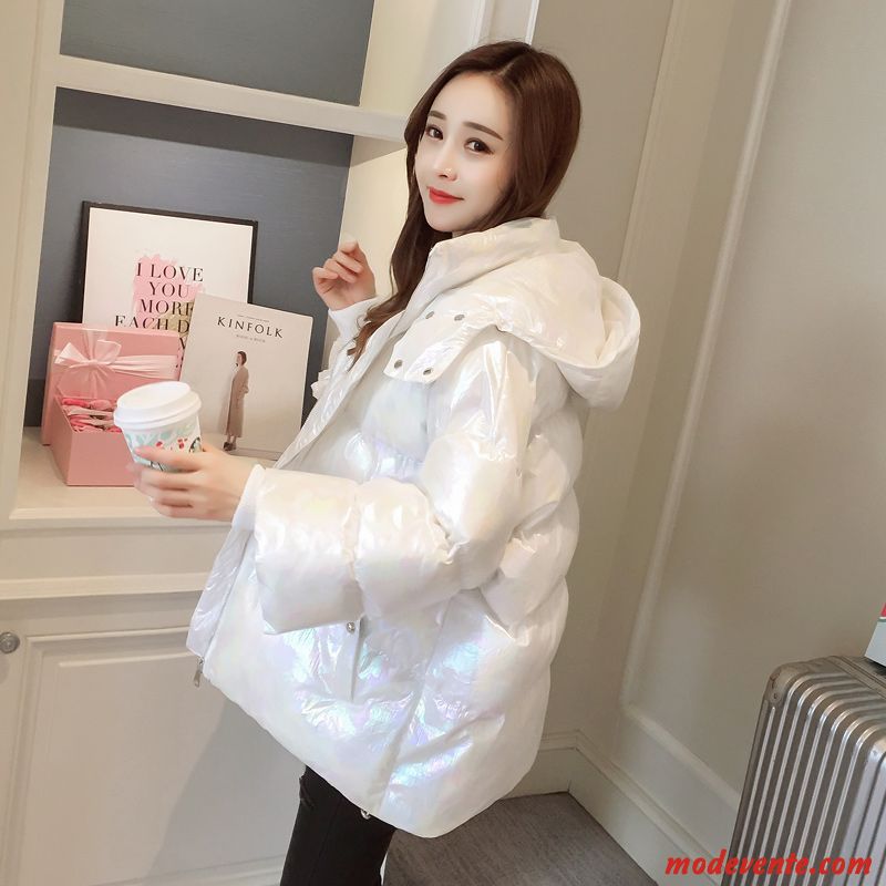 Veste En Coton Femme Baggy Épaissir Manteau Hiver Vêtements Matelassé Matelassée Blanc