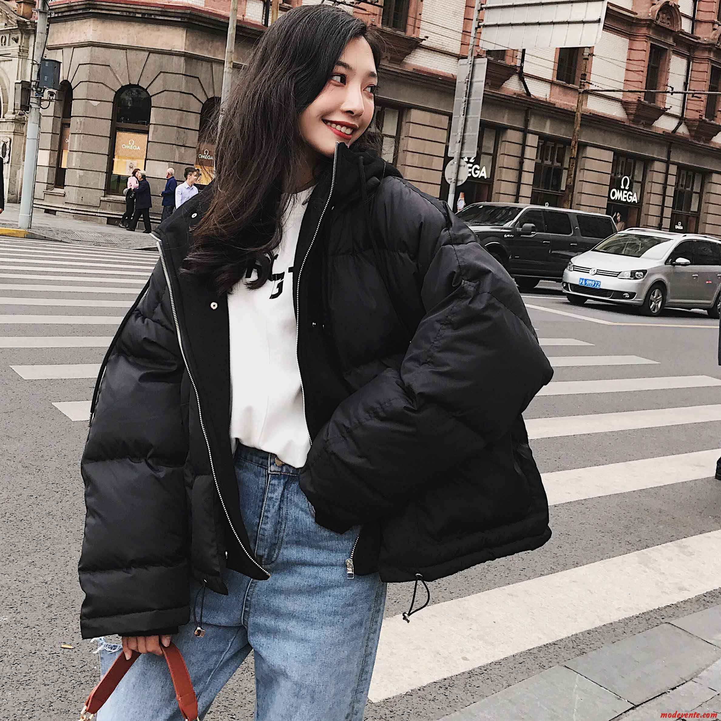 Veste En Coton Femme Court Hiver Deux-pièces Étudiant Anti-saison Matelassée Bordeaux