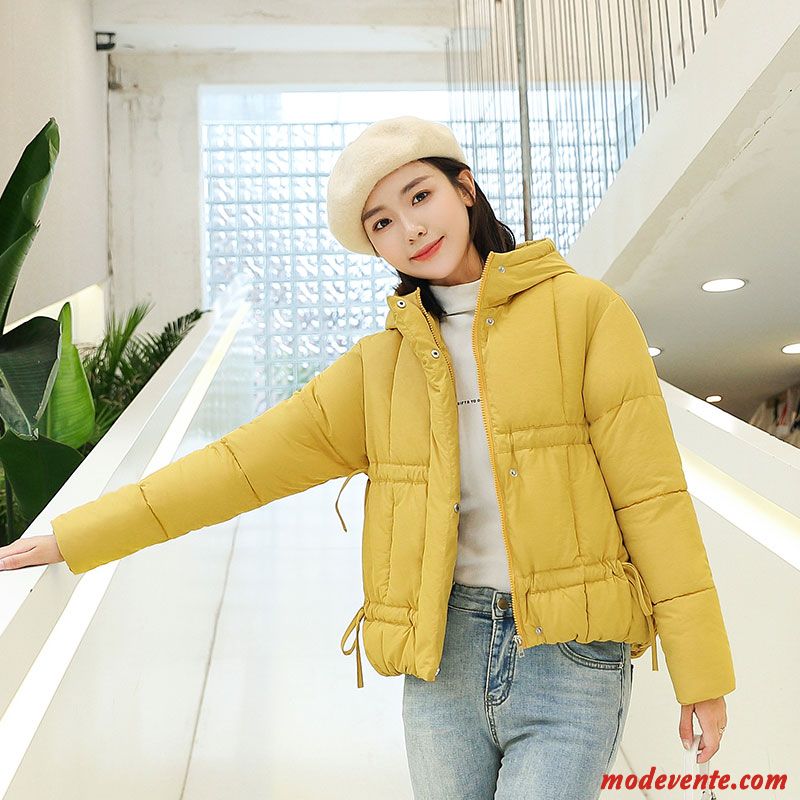 Veste En Coton Femme Matelassée Vêtements Matelassé Gros Longue Court Jaune