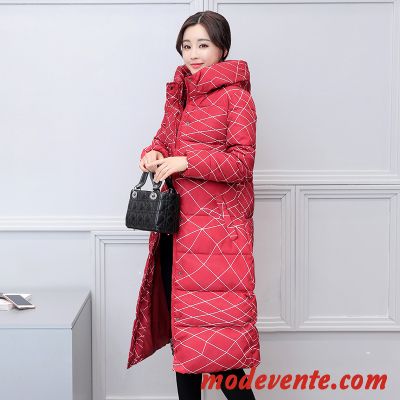 Veste En Coton Femme Offre Spéciale Épaissir Vêtements Matelassé Manteau Matelassée Longue Rouge
