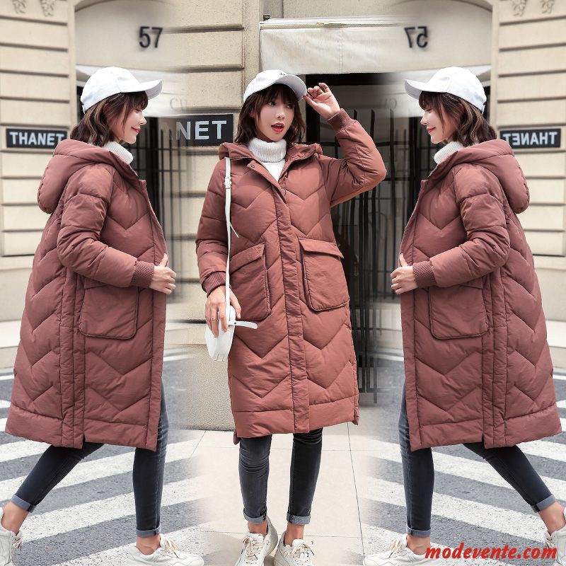 Veste En Coton Femme Épaissir Hiver Vêtements Matelassé Anti-saison Manteau Longue Blanc