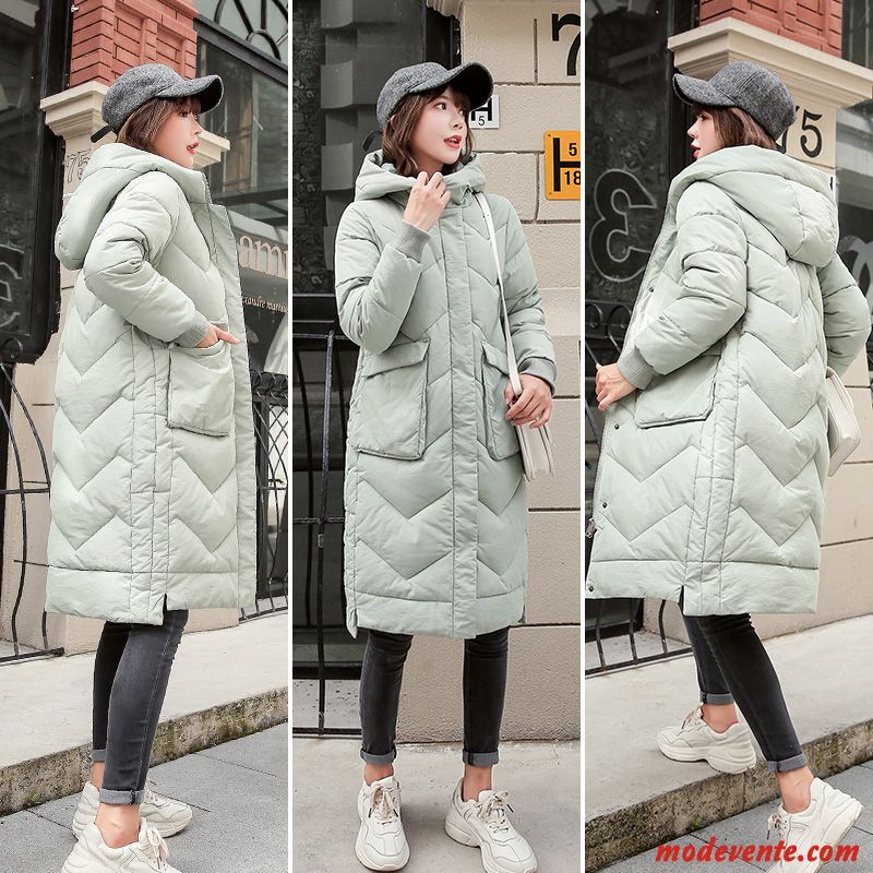 Veste En Coton Femme Épaissir Hiver Vêtements Matelassé Anti-saison Manteau Longue Blanc