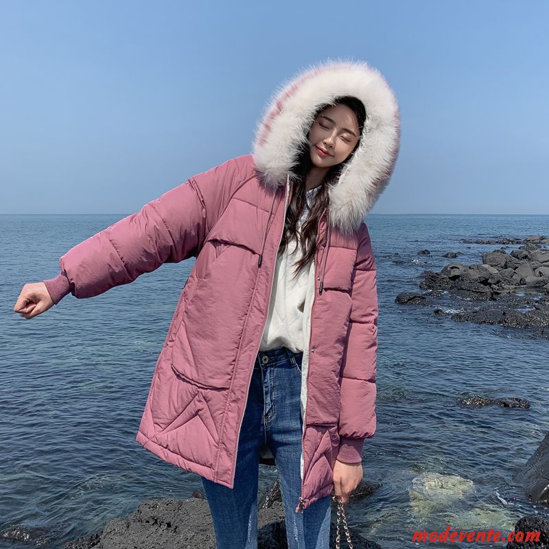Veste En Coton Femme Étudiant Chauds Doudoune Longue Manteau Baggy Vert