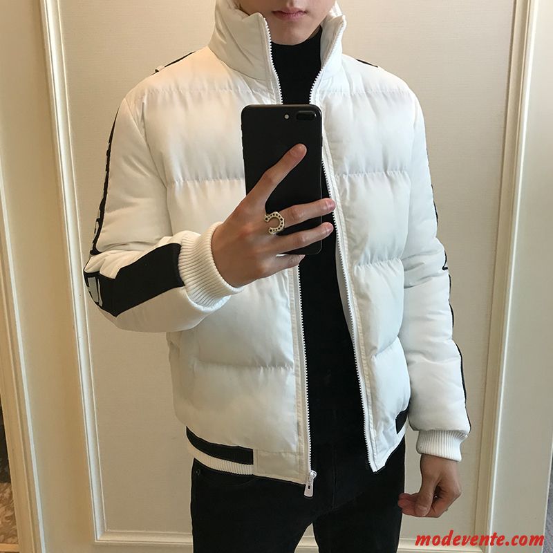 Veste En Coton Homme Longue Hiver Gros Tendance Vêtements Matelassé Matelassée Gris