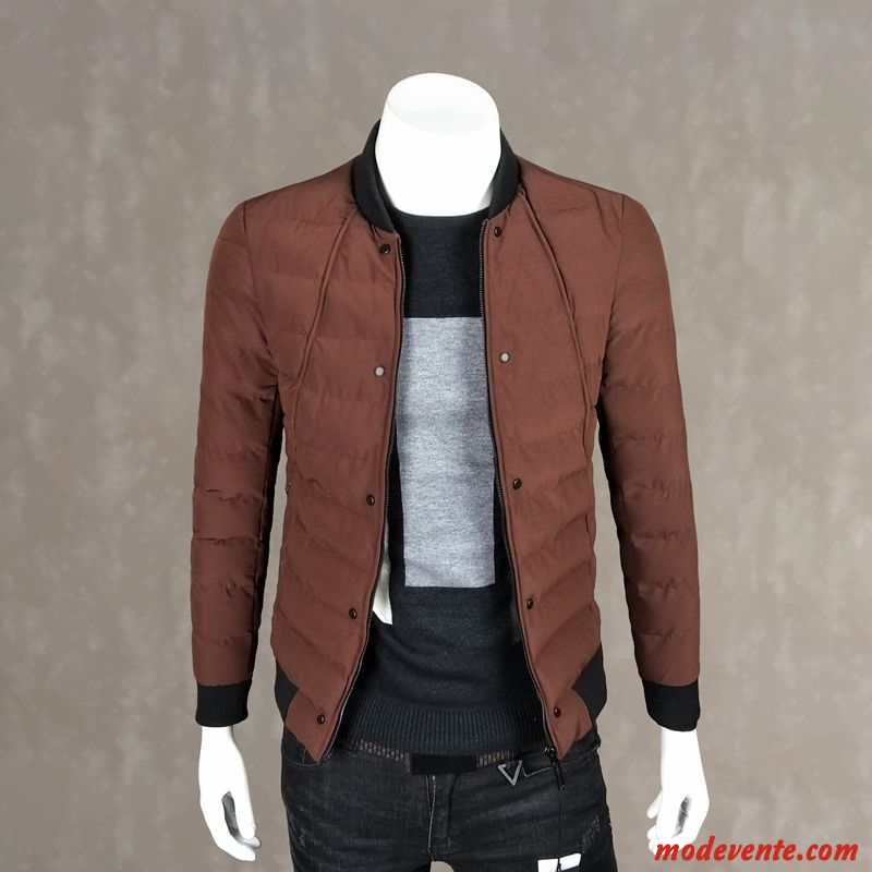 Veste En Coton Homme Manteau Jeunesse Hiver Mode Une Veste Chauds Pure