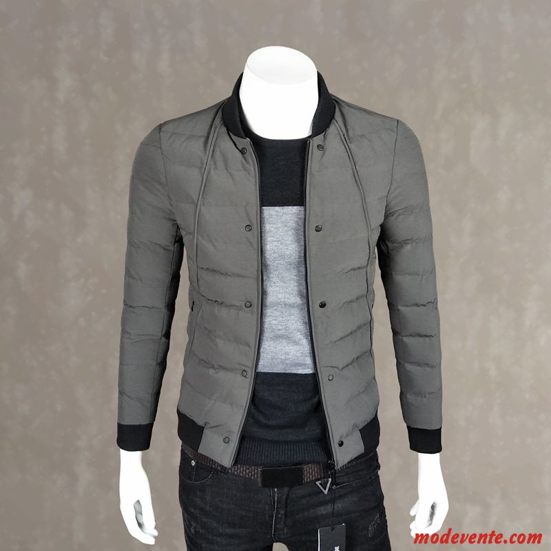 Veste En Coton Homme Manteau Jeunesse Hiver Mode Une Veste Chauds Pure