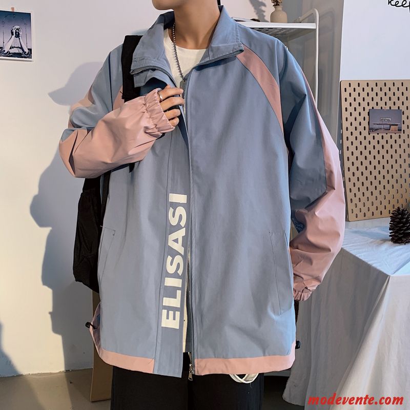 Veste Homme Gras L'automne Légère Tendance Grande Taille Printemps Bleu