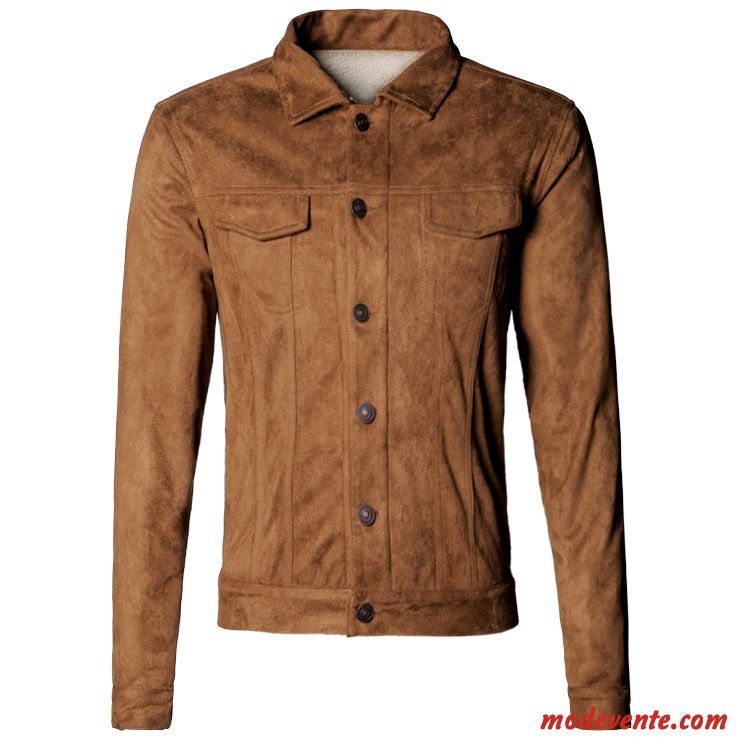 Veste Homme Hiver Slim Tendance Manteau Court L'automne