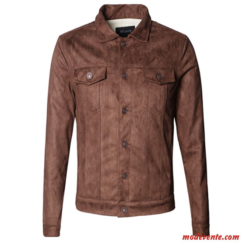 Veste Homme Hiver Slim Tendance Manteau Court L'automne