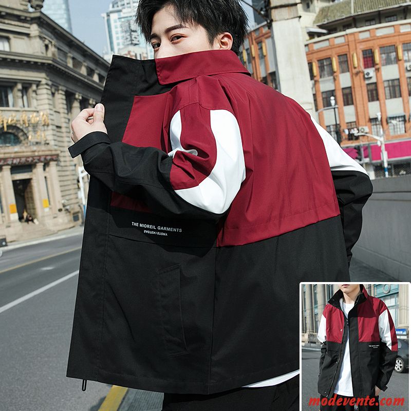 Veste Homme Manteau Printemps Une Veste L'automne Vêtements De Baseball Mince Noir