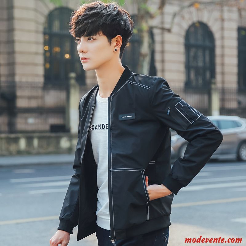 Veste Homme Printemps Vêtements De Baseball Tendance L'automne Manteau Jeunesse Vert