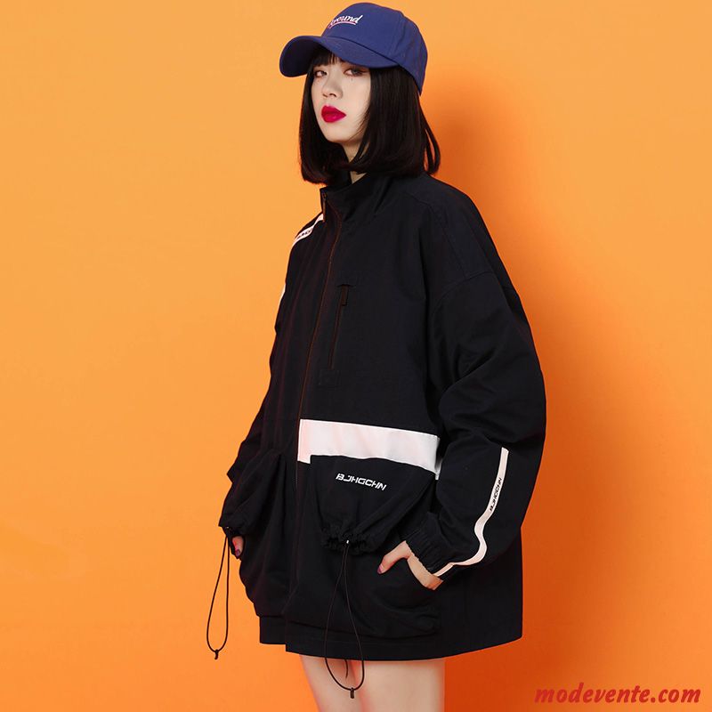 Vestes Femme Manteau Printemps Vêtements De Baseball Tendance Étudiant Beau Noir