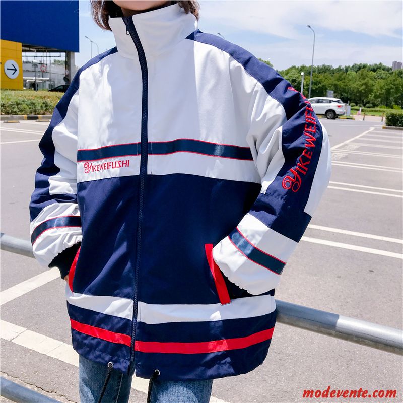 Vestes Femme Vêtements De Baseball L'automne Baggy Fantaisie Printemps Hip Hop Bleu Marin Couleurs Mixtes