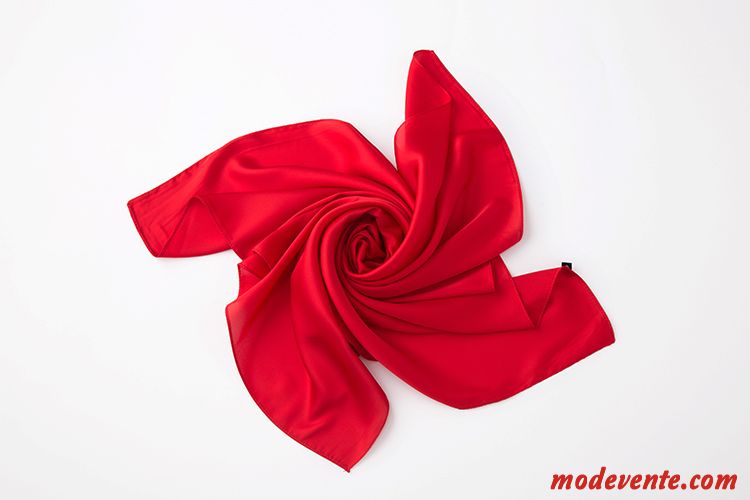 Écharpe Femme Foulard Gros Lettre Petit Pure Rouge Jaune