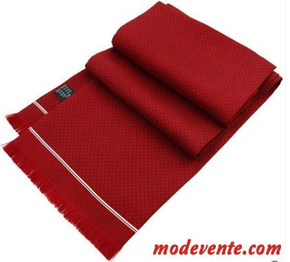 Écharpe Homme Sided Soie Soie Mulberry Longue Entreprise Chemise Impression Bleu Rouge